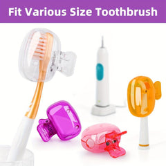 4 Pack Toothbrush Head Cover Case Storage Box for Travel and Daily Use