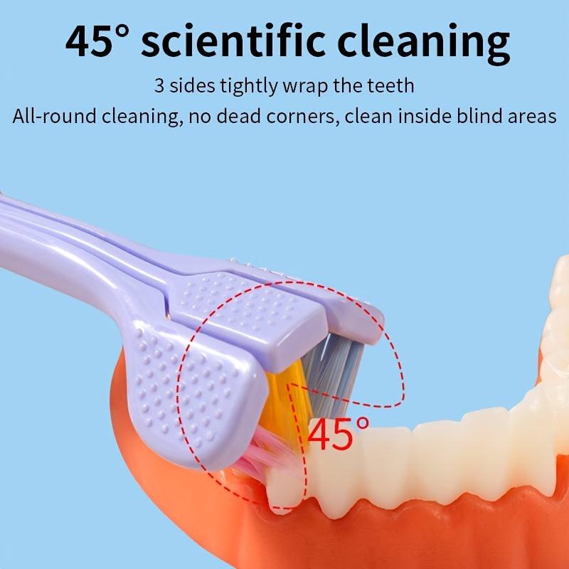 Macaron Adult 3D Toothbrush, U-Shaped Tooth Guard, Tongue Coating Scraper