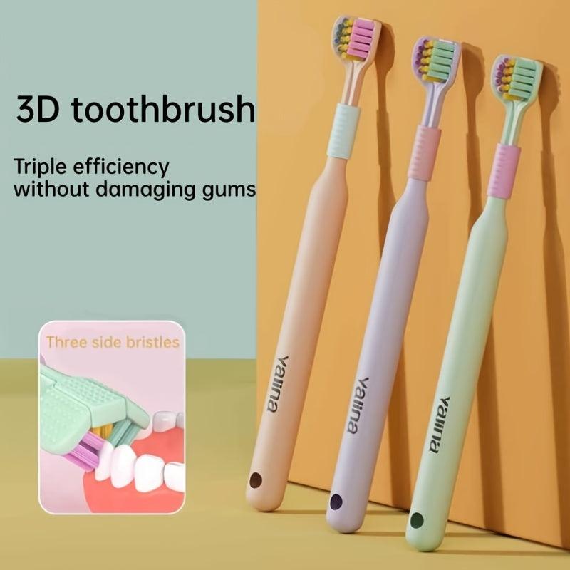Macaron Adult 3D Toothbrush, U-Shaped Tooth Guard, Tongue Coating Scraper