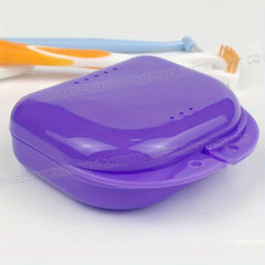 Denture Aligner Case & Mouthguard Box Holder - False Teeth Storage Container