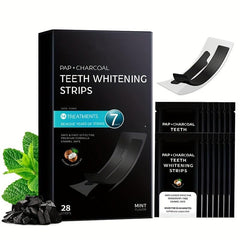 28pcs Pap Charcoal Teeth Whitening Strips Coconut Flavour