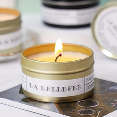 Smoke Fragrance Soy Wax Metal Cans Lavender Christmas Scented Candles