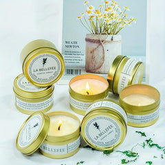 Smoke Fragrance Soy Wax Metal Cans Lavender Christmas Scented Candles