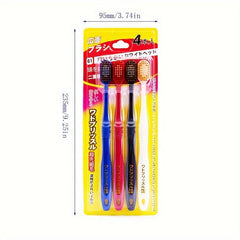 4pcs Soft Manual Toothbrushes For Deep Cleaning Oral Care Adults