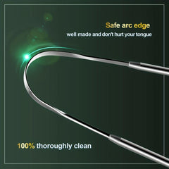 2pcs Tongue Scraper Stainless Steel Tongue Cleaners for Oral Care