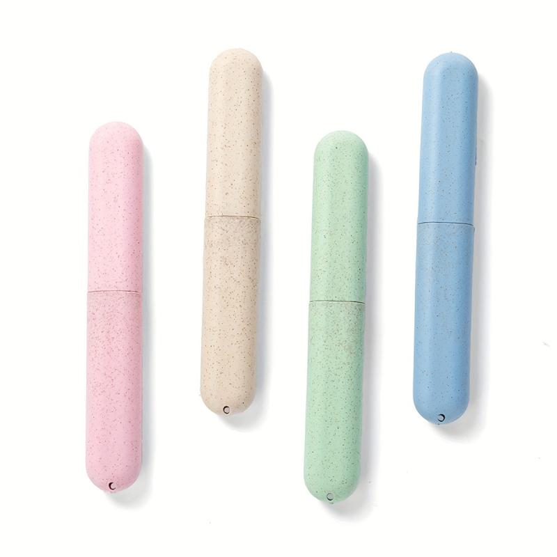 Wheat Straw Toothbrush Storage Container Box for Travel
