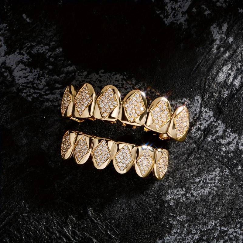 Iced Out Teeth Grillz for Hip Hop & Halloween