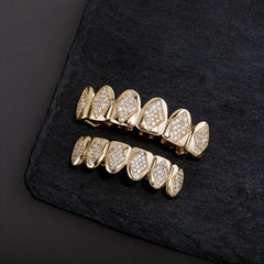 Iced Out Teeth Grillz for Hip Hop & Halloween