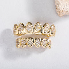 Iced Out Teeth Grillz for Hip Hop & Halloween