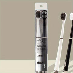 2pcs Nano Soft Manual Toothbrushes For Sensitive Teeth Gums
