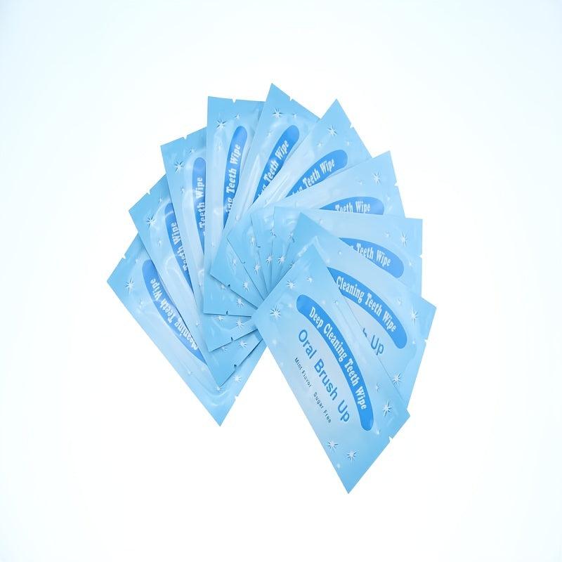 10pcs Finger Tooth Wipes Disposable Tooth Wipe Oral Cleaning Wipe