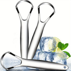3pcs Tongue Scraper Stainless Steel Oral Care Tool for Bad Breath