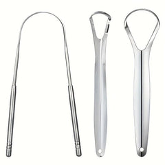 3pcs Tongue Scraper Stainless Steel Cleaners Oral Care