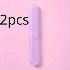 2pcs Toothbrush Storage Case Portable Travel Mouthwash Brushing Cup