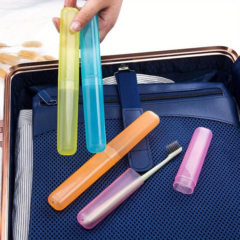 2pcs Toothbrush Storage Case Portable Travel Mouthwash Brushing Cup