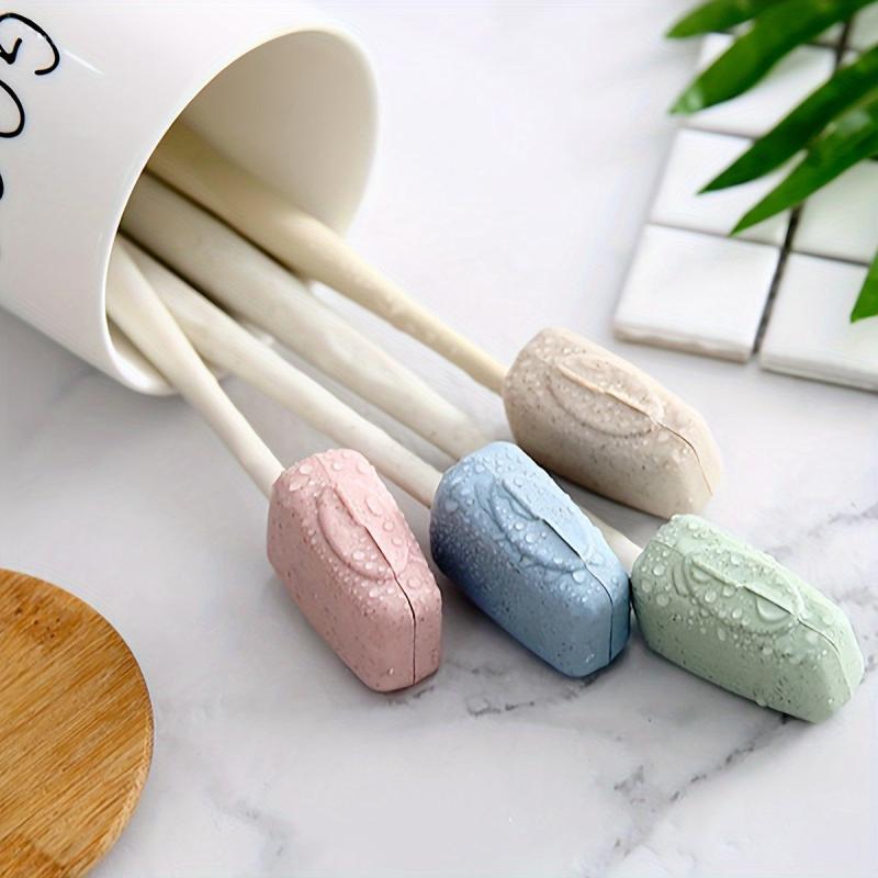 4pcs Toothbrush Head Cover Case Storage Box for Travel and Daily Use