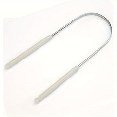1pc Stainless Steel Tongue Scraper Plastic Handle for Reducing Bad Breath