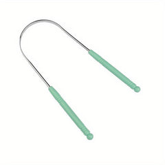 1pc Stainless Steel Tongue Scraper Plastic Handle for Reducing Bad Breath