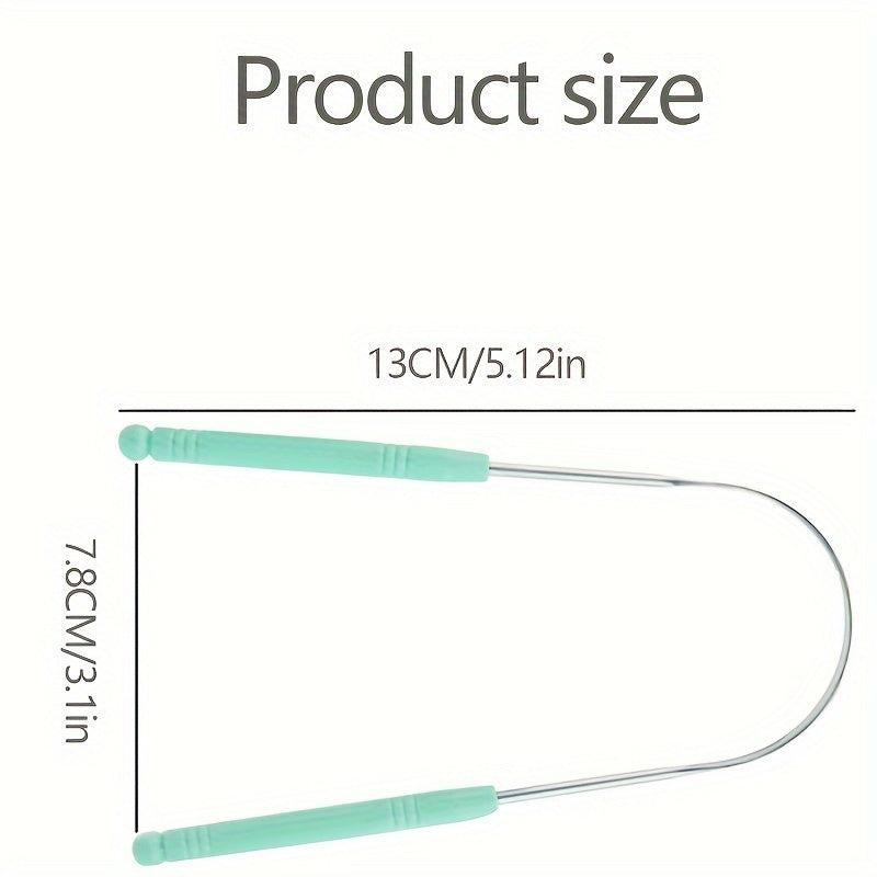 1pc Stainless Steel Tongue Scraper Plastic Handle for Reducing Bad Breath