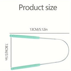 1pc Stainless Steel Tongue Scraper Plastic Handle for Reducing Bad Breath