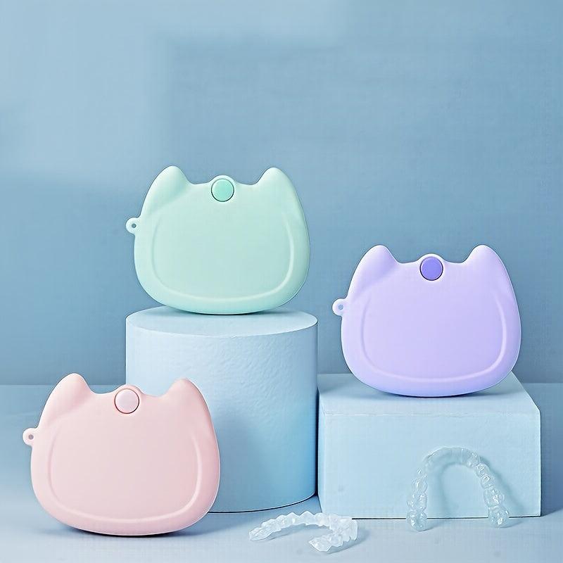 Denture Aligner Case Mouthguard Box Holder False Teeth Storage Soak Container
