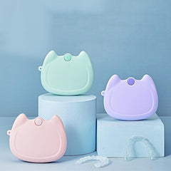Denture Aligner Case Mouthguard Box Holder False Teeth Storage Soak Container