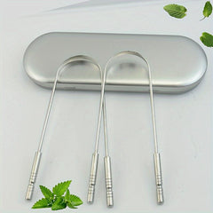 Stainless Steel Tongue Scraper Reduce Bad Breath Oral Care