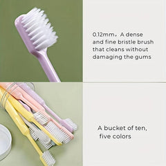 10pcs Extra Soft Bristle Toothbrushes for Sensitive Teeth Gums