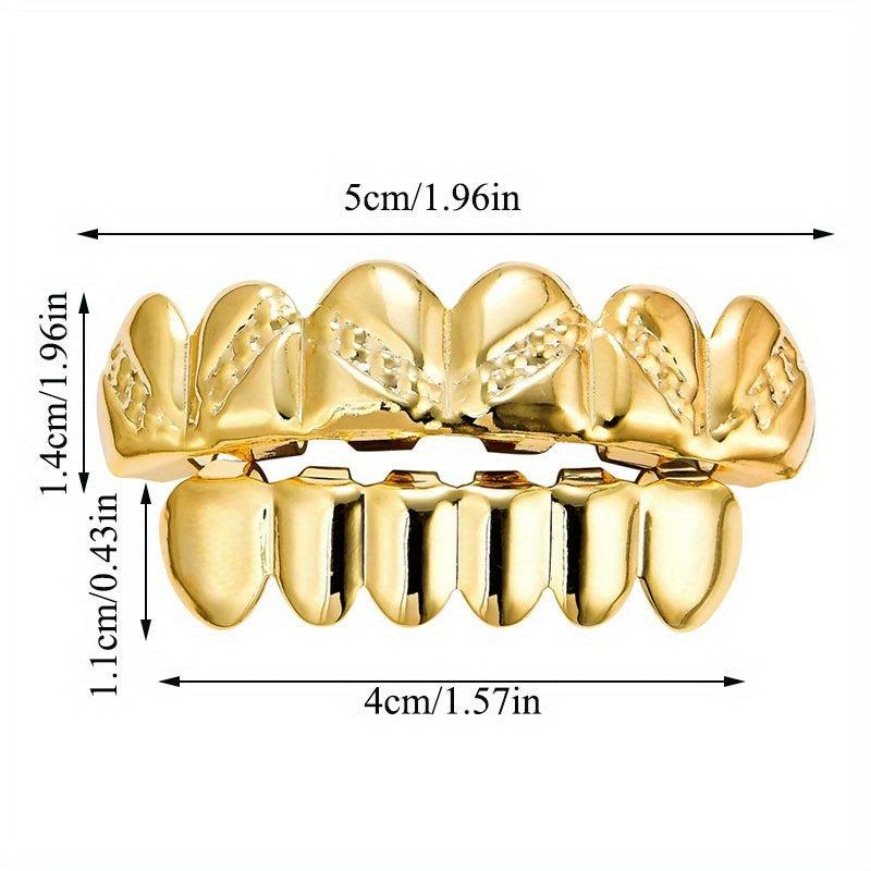 Iced Out Teeth Grillz Top And Bottom, Halloween Jewelry Gift