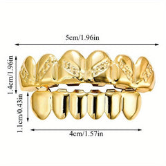 Iced Out Teeth Grillz Top And Bottom, Halloween Jewelry Gift