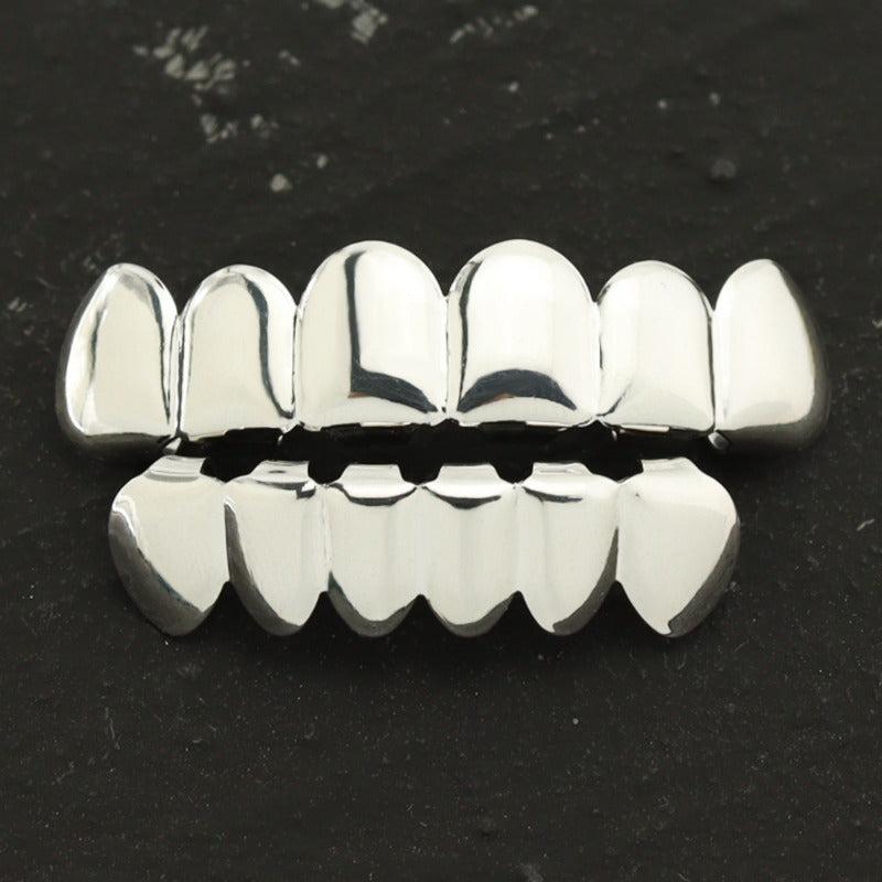 Iced Out Teeth Grillz Top And Bottom, Halloween Jewelry Gift