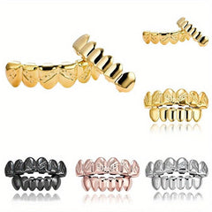 Iced Out Teeth Grillz Top And Bottom, Halloween Jewelry Gift