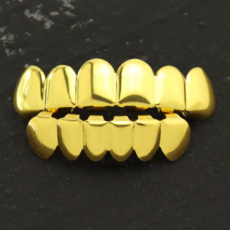 Iced Out Teeth Grillz Top And Bottom, Halloween Jewelry Gift