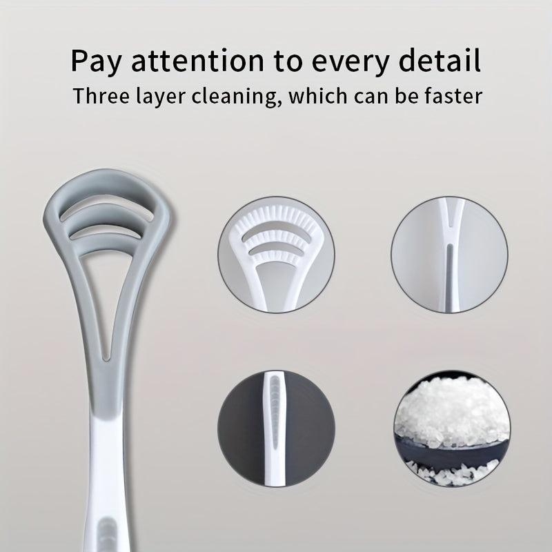 Silicone Tongue Scraper Oral Care Tool Adults