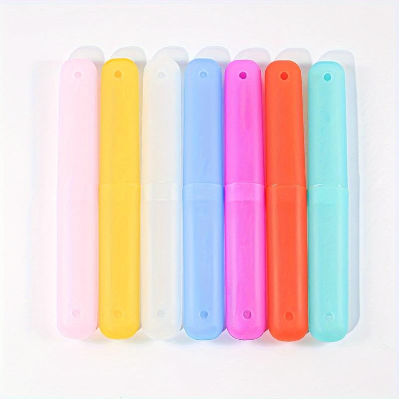 5pcs Portable Travel Toothbrush Storage Case Holder Cup