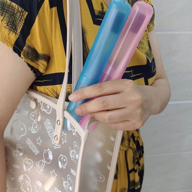 4pcs Toothbrush Storage Case Portable Travel Toothbrush Holder
