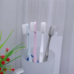 4pcs Soft Toothbrushes Bamboo Charcoal Bristles Oral Care