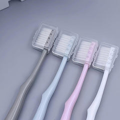 4pcs Soft Toothbrushes Bamboo Charcoal Bristles Oral Care