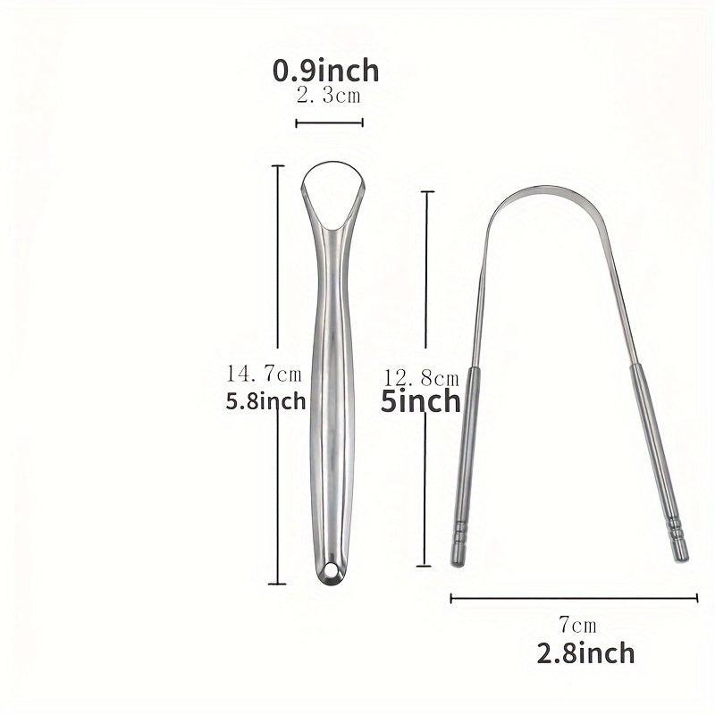 Stainless Steel Tongue Scraper for Oral Care - Reduce Bad Breath