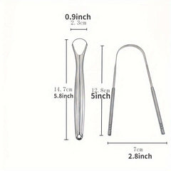 Stainless Steel Tongue Scraper for Oral Care - Reduce Bad Breath