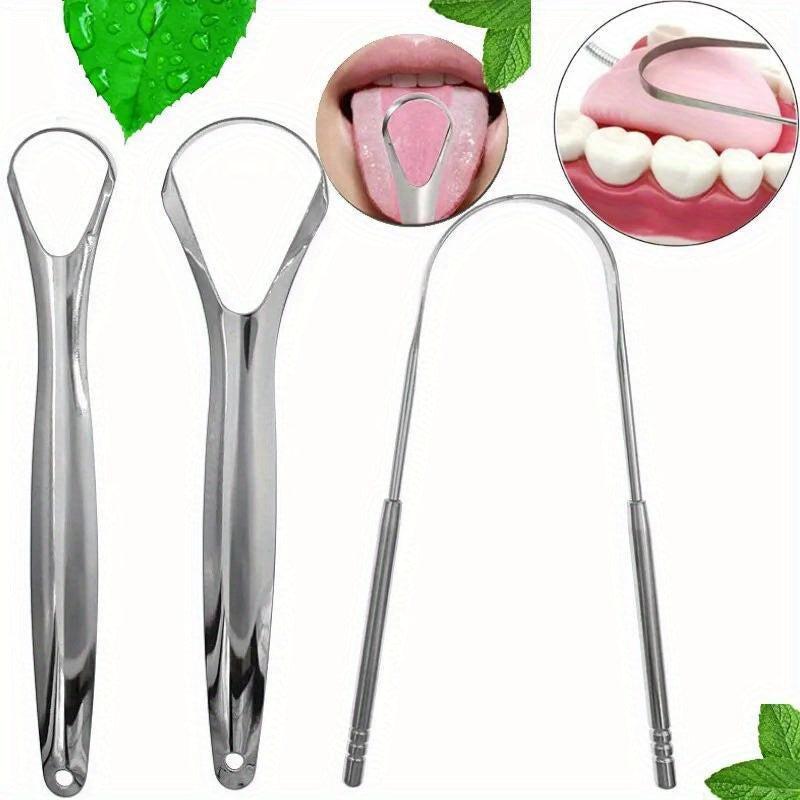 Stainless Steel Tongue Scraper for Oral Care - Reduce Bad Breath