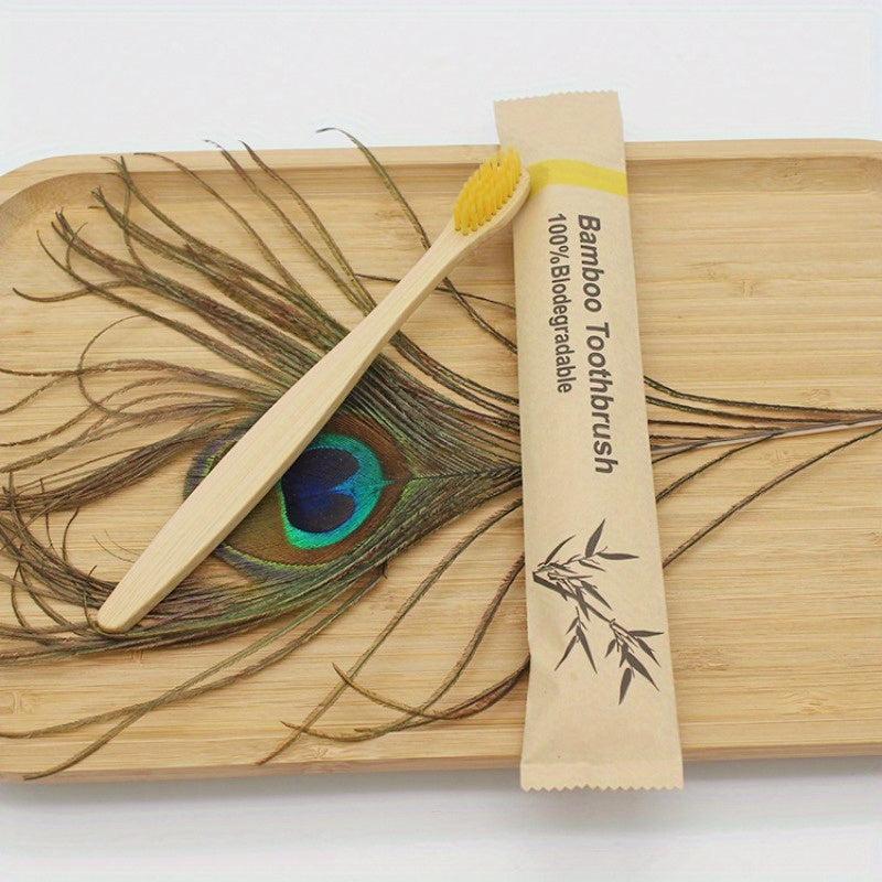 11pcs Bamboo Toothbrushes Soft Bristles Deep Clean Oral Care Daily Life