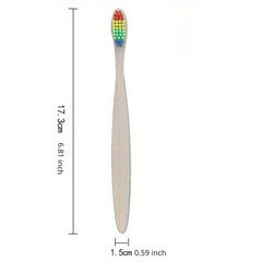 11pcs Bamboo Toothbrushes Soft Bristles Deep Clean Oral Care Daily Life