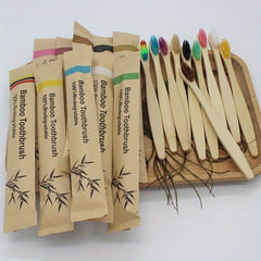 11pcs Bamboo Toothbrushes Soft Bristles Deep Clean Oral Care Daily Life