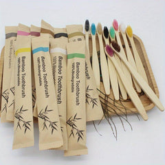 11pcs Bamboo Toothbrushes Soft Bristles Deep Clean Oral Care Daily Life