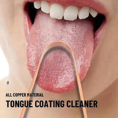 Copper U-shaped Tongue Scraper Reduce Bad Breath Oral Care Tool