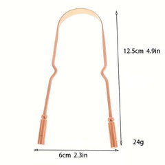 Copper U-shaped Tongue Scraper Reduce Bad Breath Oral Care Tool