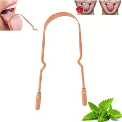 Copper U-shaped Tongue Scraper Reduce Bad Breath Oral Care Tool