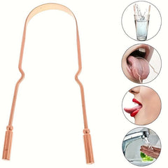 Copper U-shaped Tongue Scraper Reduce Bad Breath Oral Care Tool