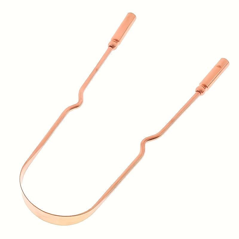 Copper U-shaped Tongue Scraper Reduce Bad Breath Oral Care Tool